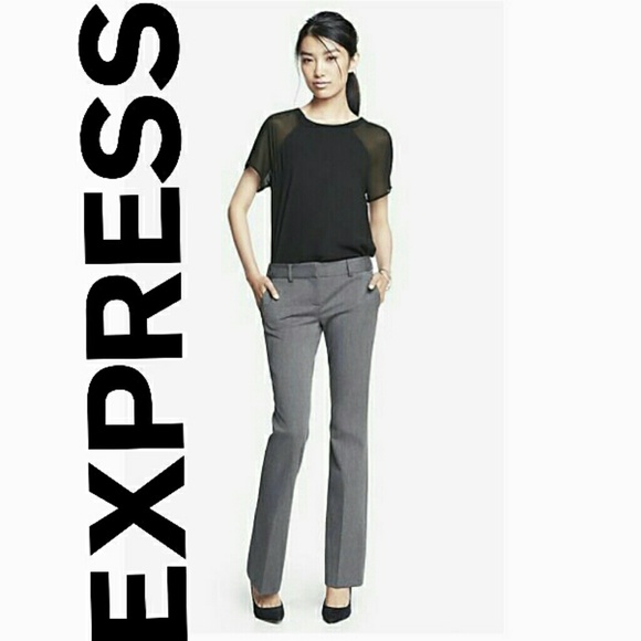 Express Pants - EXPRESS EDITOR Women's Gray pants trousers